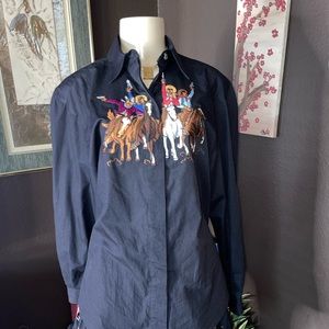 #27🎊🤩 Vintage Gerard Western Shirt & Broom Stick Skirt in Fantastic Condition